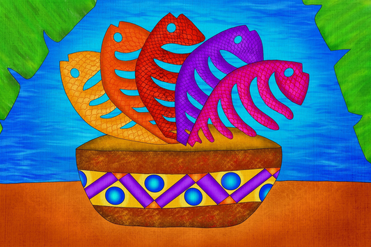 Fish Pot - Contemporary Fine Art Print