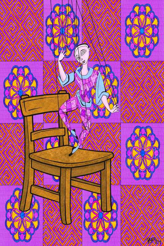 Puppet on Chair - Contemporary Fine Art Print