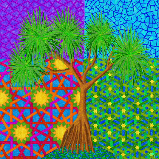 Yuca with Tiles - Contemporary Fine Art Print