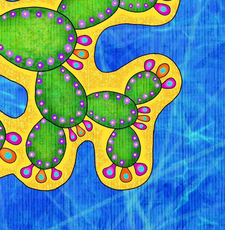 Cactus Blooming Upwards - Contemporary Fine Art Print