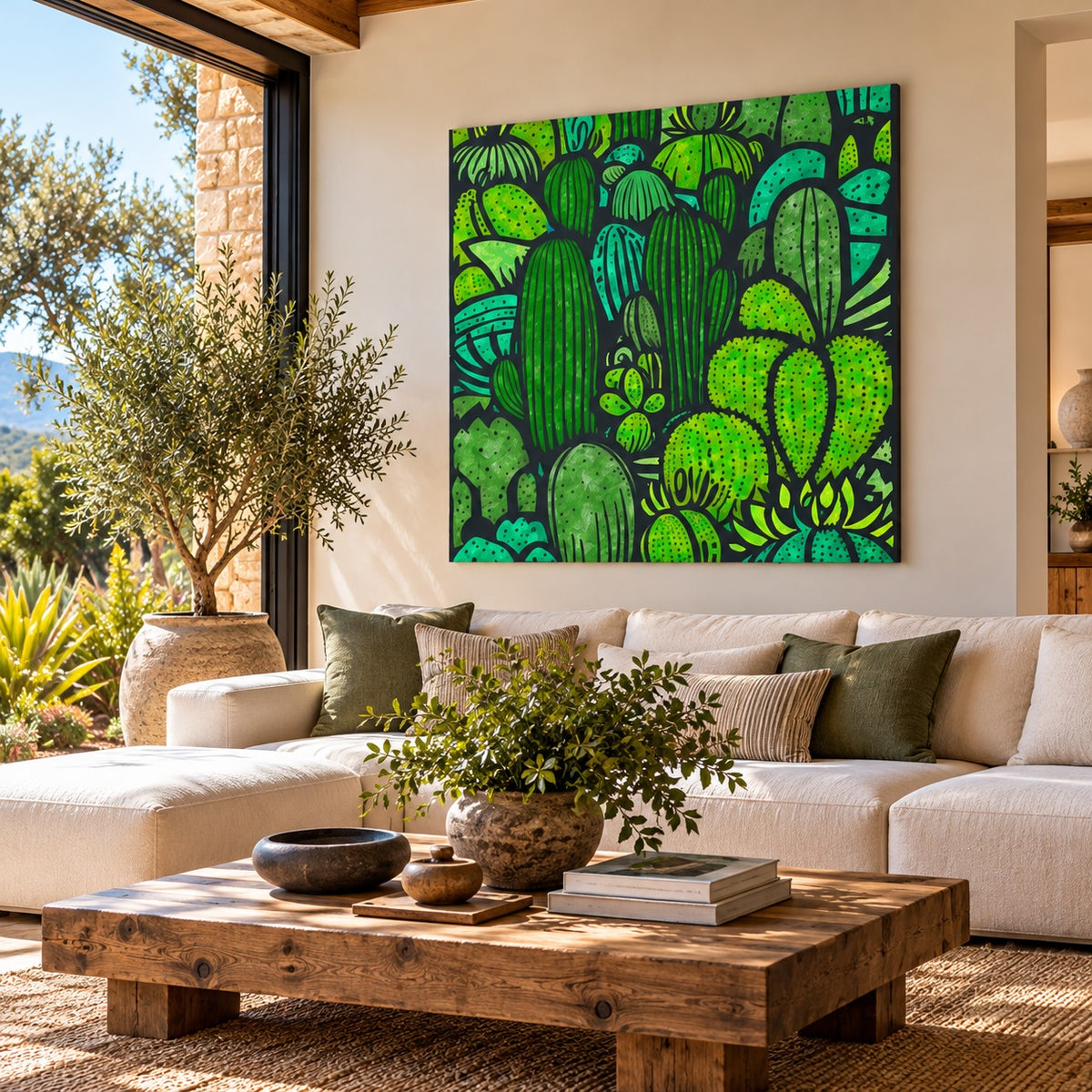 Mezcla de cactus - Impresión de bellas artes contemporánea