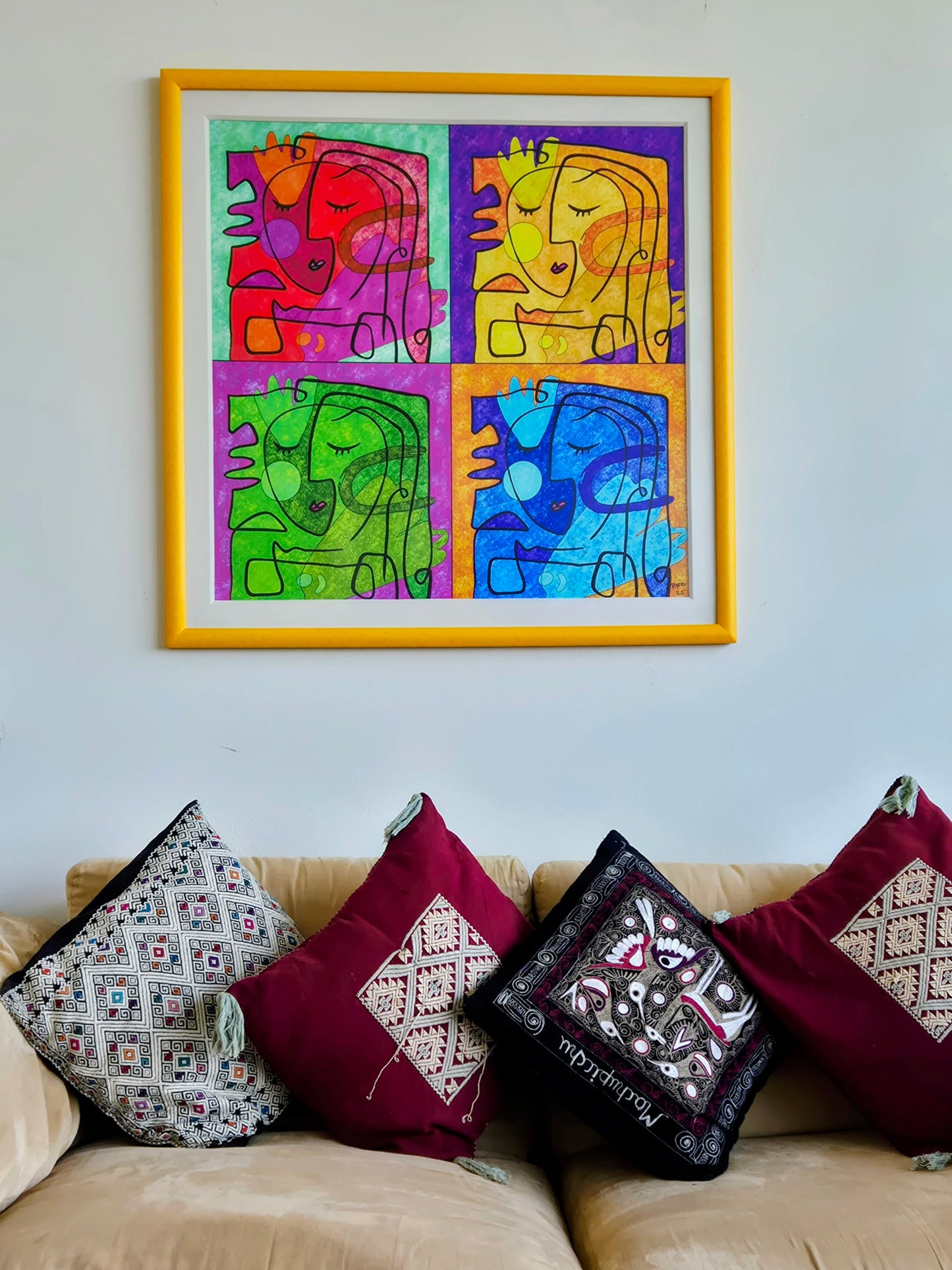 Four Moods in Line - Contemporary Fine Art Print