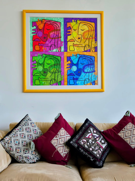 Four Moods in Line - Contemporary Fine Art Print
