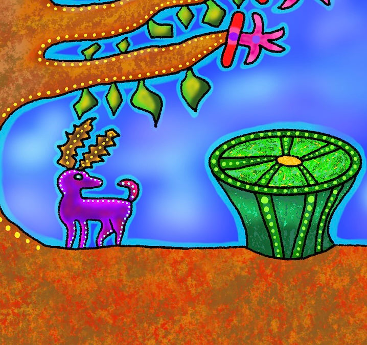 Huichol Tree - Contemporary Fine Art Print