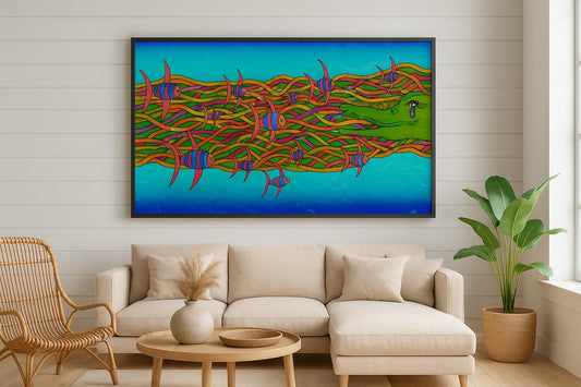 Lurking Beneath the Color - Contemporary Fine Art Print