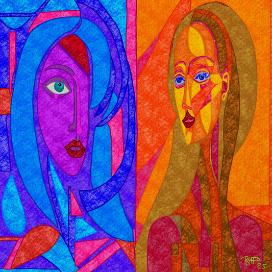 Two Voices in Color - Contemporary Fine Art Print