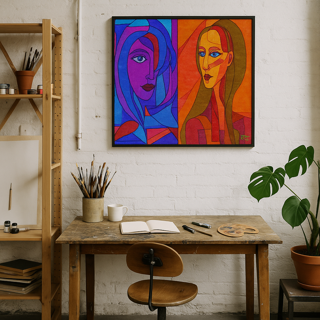 Two Voices in Color - Contemporary Fine Art Print