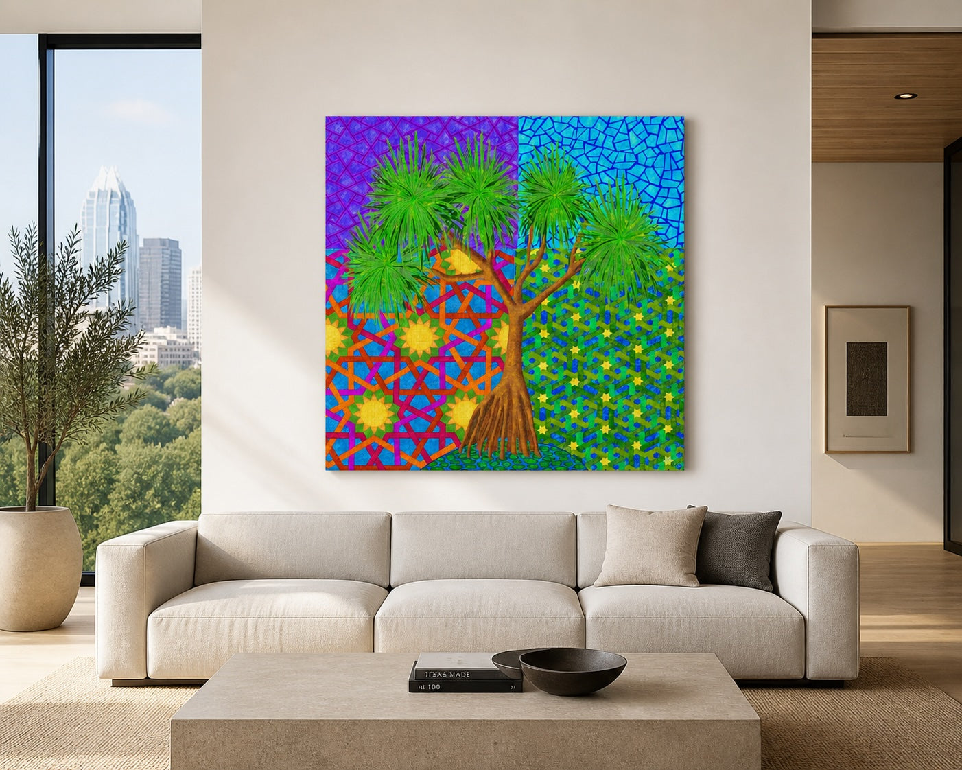 Yuca with Tiles - Contemporary Fine Art Print