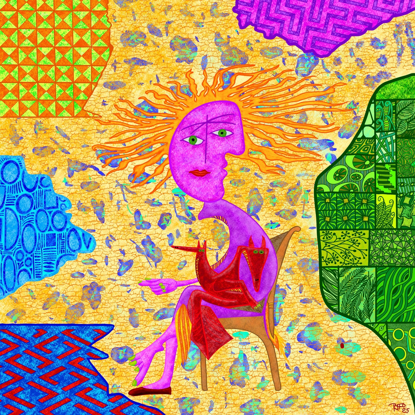 Sunlit Keeper of Creatures - Contemporary Fine Art Print