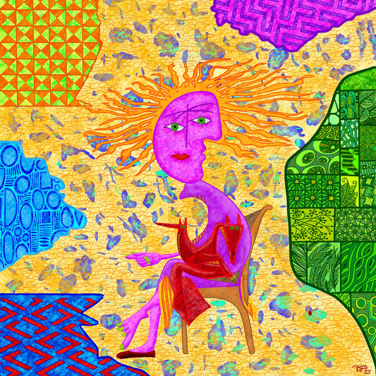 Sunlit Keeper of Creatures - Contemporary Fine Art Print